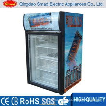 Precio de refrigerador portátil mini refrigerador de la puerta de cristal de una sola puerta